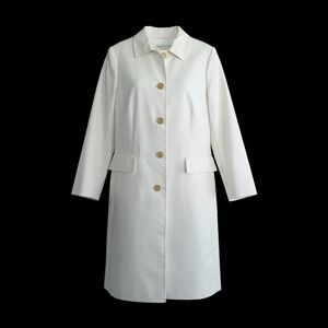 Banana Republic Ladycoat Jacket Women Medium White Water Resistant Fall 2003 NWT